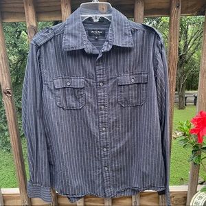 Pinned striped button down